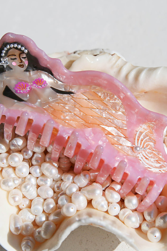 Sirena Mermaid Claw Clip - Pink