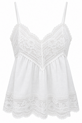 Sunday Lace Cami - White