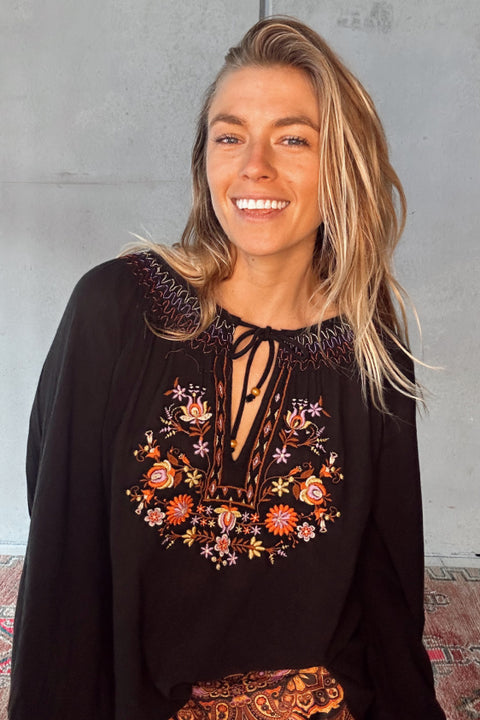 Lane Blouse - Onyx