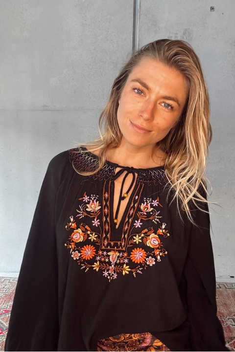 Lane Blouse - Onyx