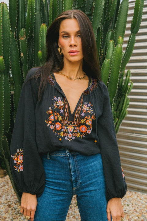 Lane Blouse - Onyx