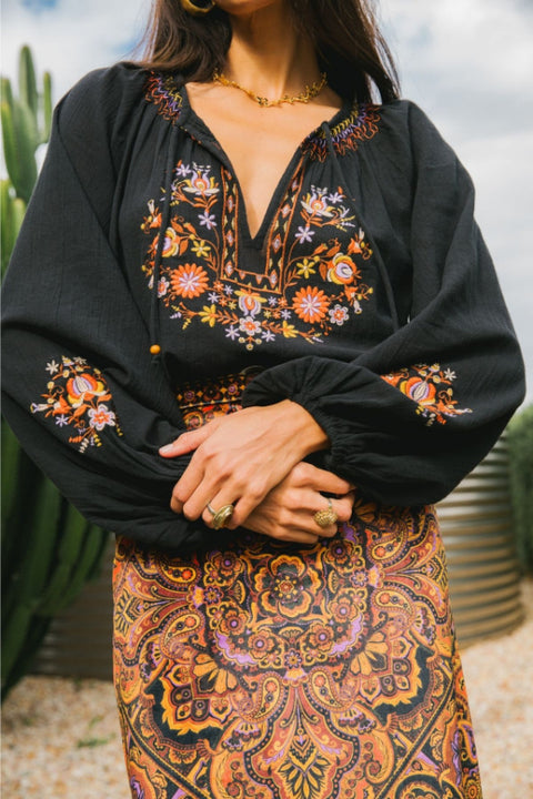 Lane Blouse - Onyx