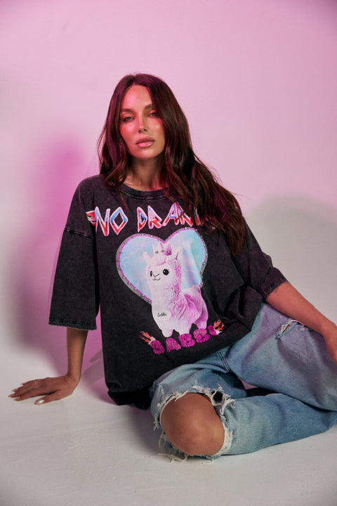 No Drama Llama Tee - Black