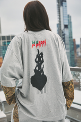 Be Happy Leopard Long Sleeve Tee