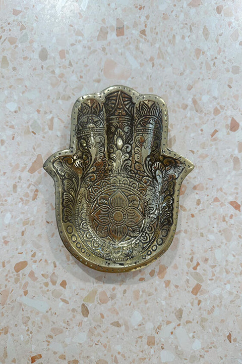 The Luck Dish - Gold Brass Mandala flower