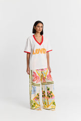 Lover V-Neck Tee - White