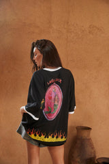 The Very Oversized Lucky Mermaid Tee- Black