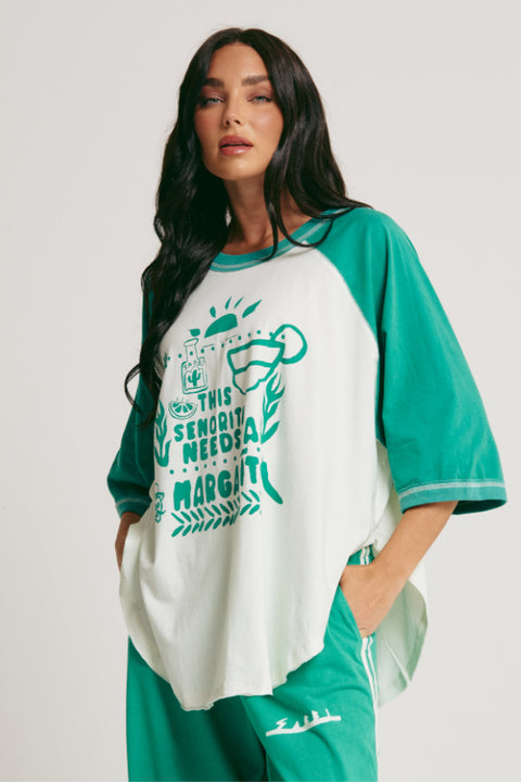 The Margie Raglan Tee - Green