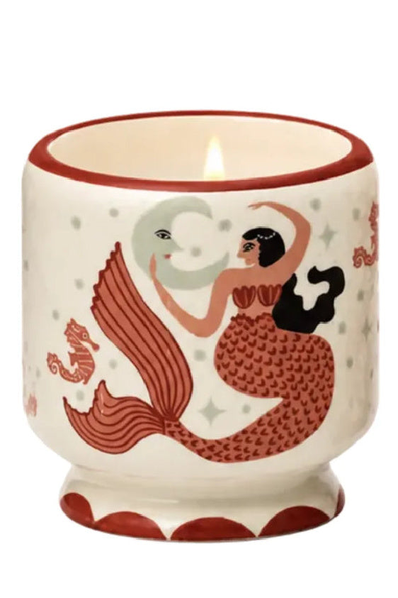 Paddywax A Dopo Mermaid Ceramic Candle - Ginger & Teak