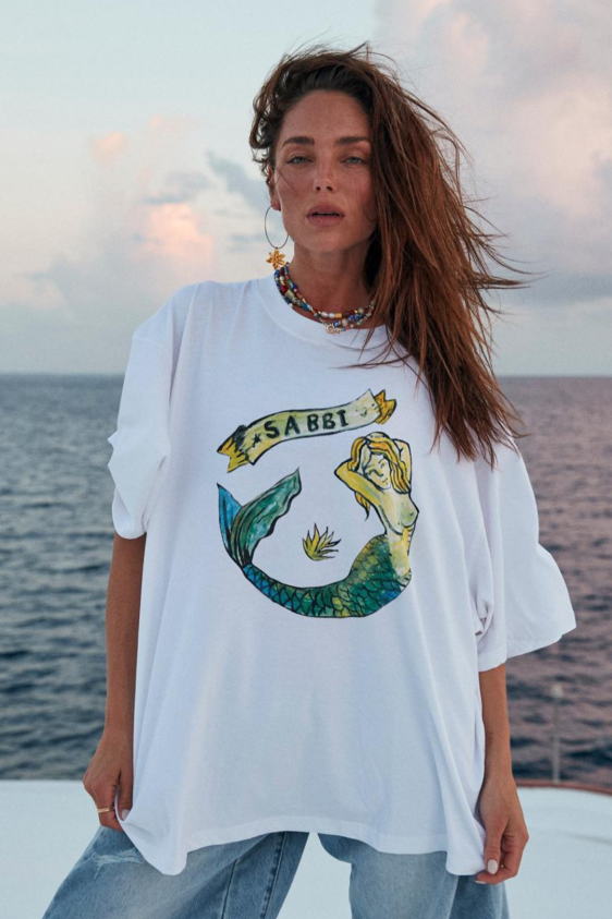 The Very Oversized Mermaid Tee - White