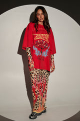 The Champagne Tattoo Tee - Red