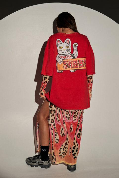 The Champagne Tattoo Tee - Red