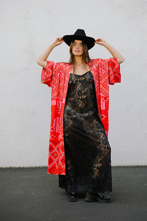 Libertine Reversible Robe - Cayenne