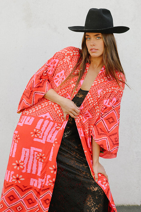 Libertine Reversible Robe - Cayenne