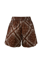 Mila Short - Chocolate Bandana Print