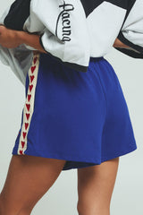 Raving Hearts Mini Shorts - Blue