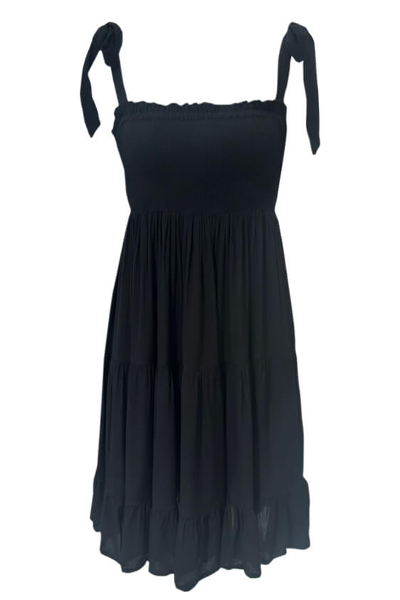 Moondance Shirred Mini - Black Fujiette