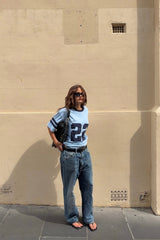 22 Motion Tee - Powder Blue and Navy