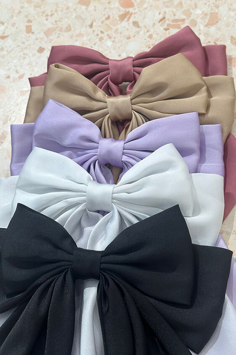 Bow Era - Satin Hair Clip - Lilac