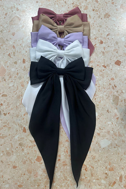 Bow Era - Satin Hair Clip - Lilac