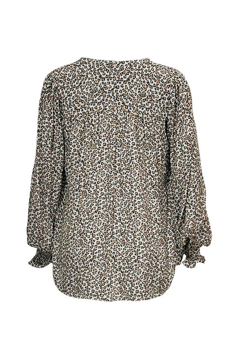 Bright Side Short Blouse - Baby Leopard