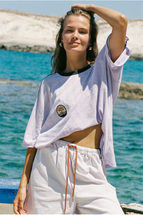 Nonna's Racing Tee - Lilac