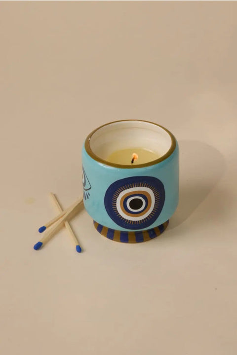 Paddywax A Dopo Eye Ceramic Candle - Incense and Smoke
