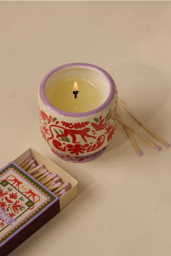 Paddywax A Dopo Monkey Ceramic Candle - Coconut & Amber
