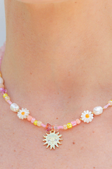 Peach Sun Necklace