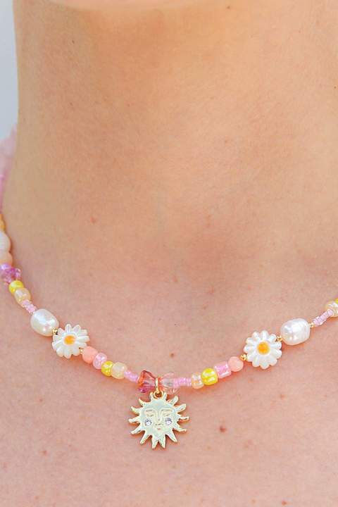 Peach Sun Necklace