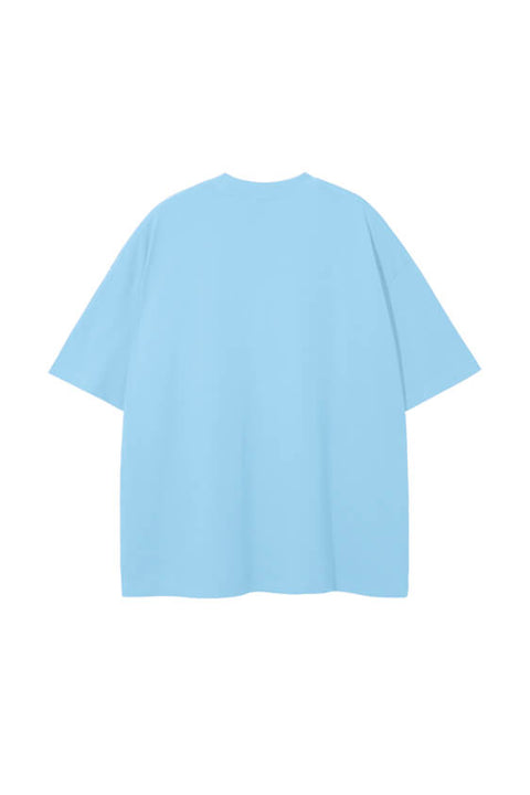 Pineapple Baddies Oversized Tee - Sky Blue