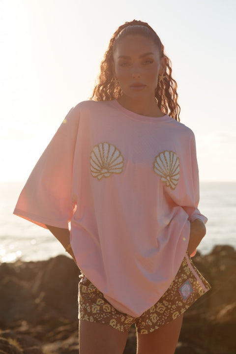 The Shell Titty Tee - Pink
