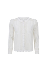 Prairie Long Sleeve Blouse - Antique White