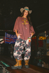 Cowprint Cuffed Sweatpants