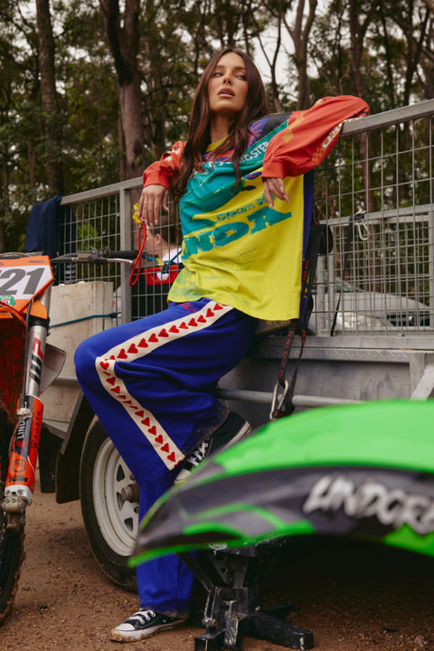 The Raving Hearts Pants - Blue