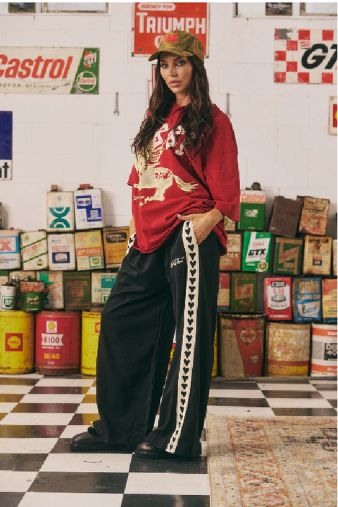 The Raving Hearts Pants - Black