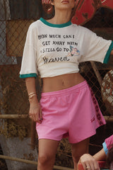 Raving Hearts Mini Shorts - Hot Pink