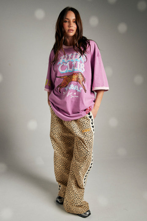 The Raving Heart Pants - Drill Leopard