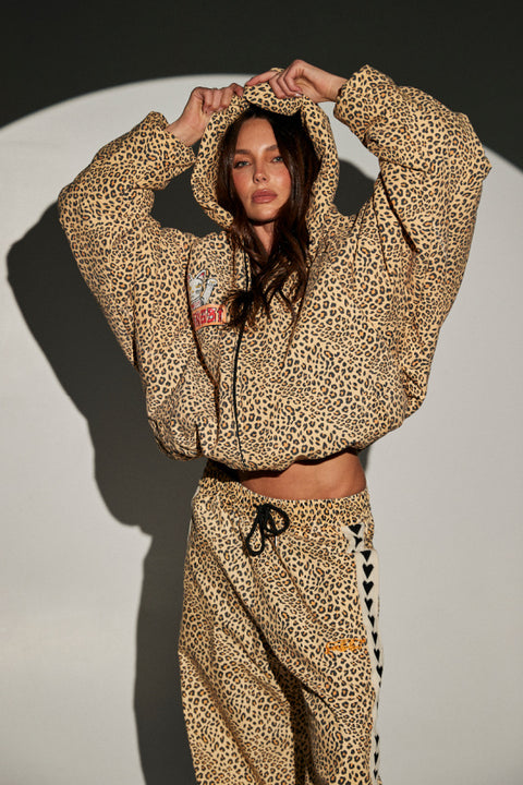 The Raving Heart Pants - Drill Leopard