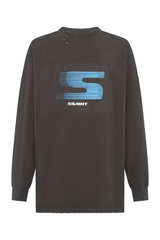Rebel Long Sleeve Tee - Grey and Blue