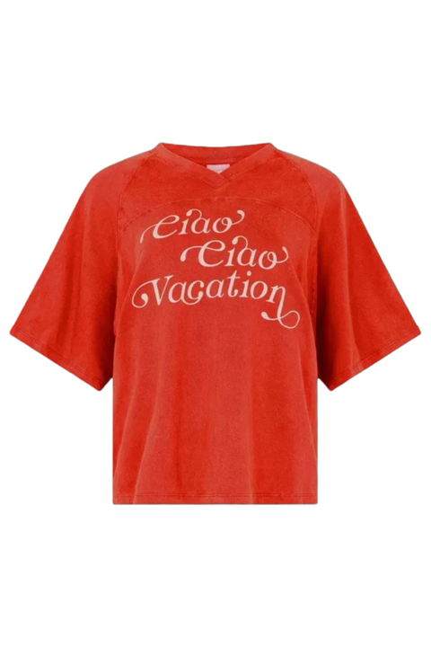 Vacay Crop Tee - Red