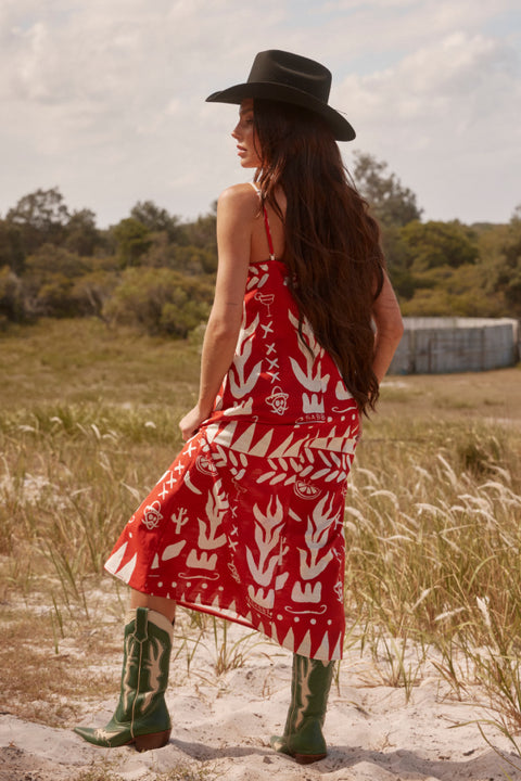 The Siesta Dress - Red Margie