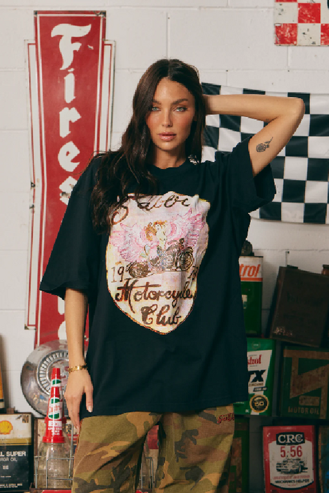 Ride or Die Tee - Washed Black