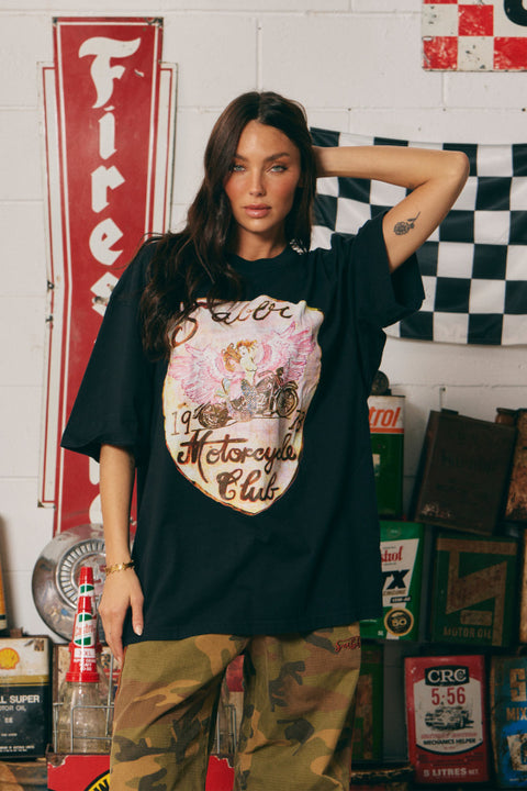 Ride or Die Tee - Washed Black