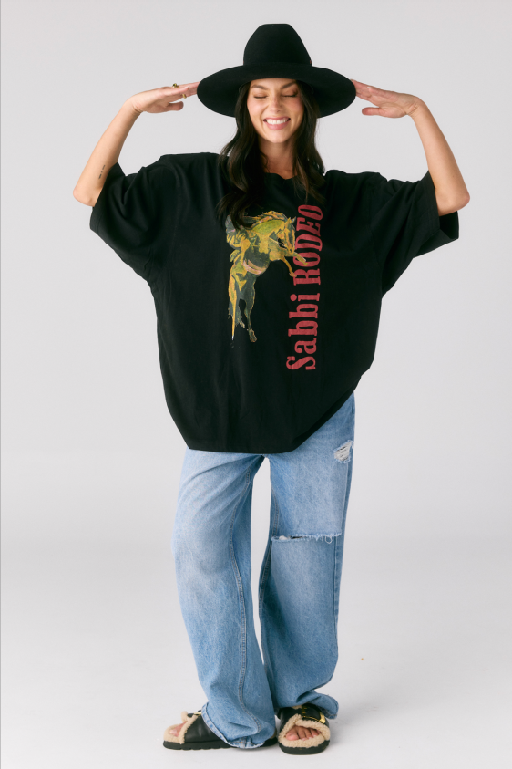The Very Oversized Rodeo Tee - Black