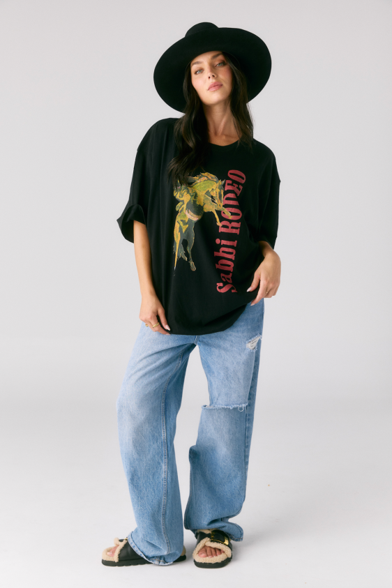 The Very Oversized Rodeo Tee - Black