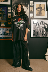 The Very Oversized Rose Tee - Black