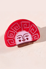 Ruby Grecian Sun Claw Clip