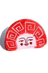 Ruby Grecian Sun Claw Clip