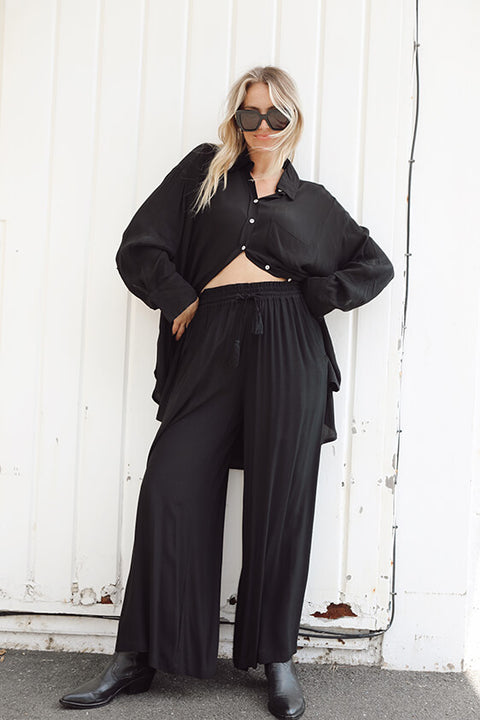 Safari Paperbag Pant - Black